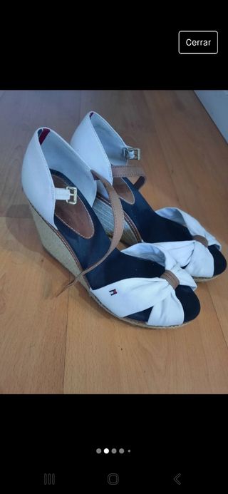 Cuñas blancas tommy hilfiger t.40