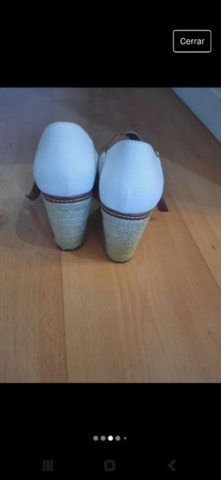 Cuñas blancas tommy hilfiger t.40