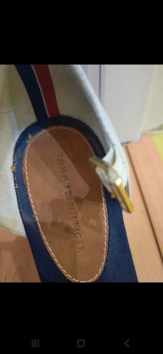 Cuñas blancas tommy hilfiger t.40