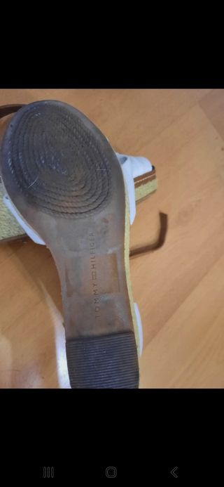 Cuñas blancas tommy hilfiger t.40