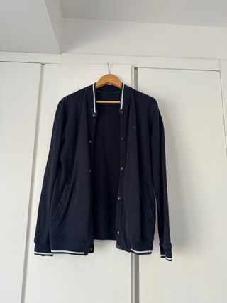 Bomber Purificación García azul marino