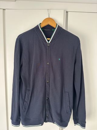 Bomber Purificación García azul marino