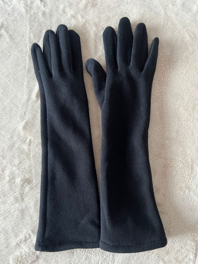 Guanti neri lunghi touch screen