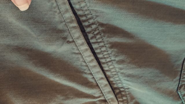 Cazadora vaquera verde militar