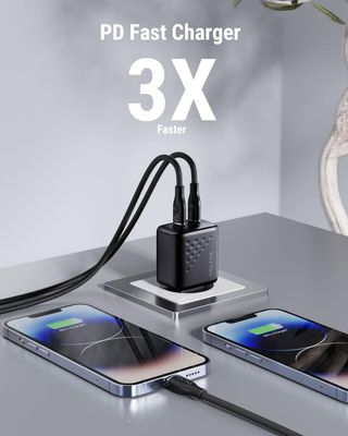Cargador USB C GAN 35W, Compacto PD3.0 & PPS Dual