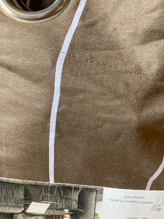 3 Cortinas algodón 135x250 marrones