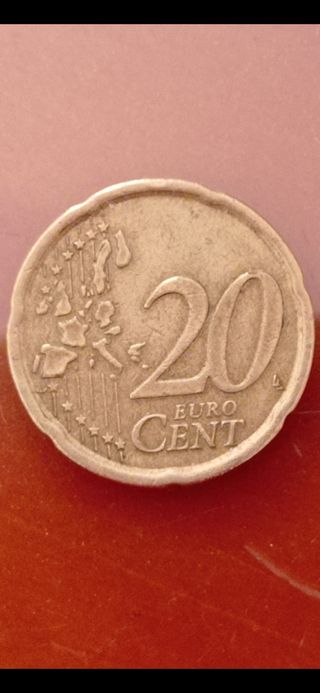 A71 - - Error , 20 Céntimos España 1999 .