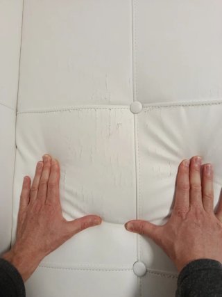 Sofa cama blanco apertura click clack.