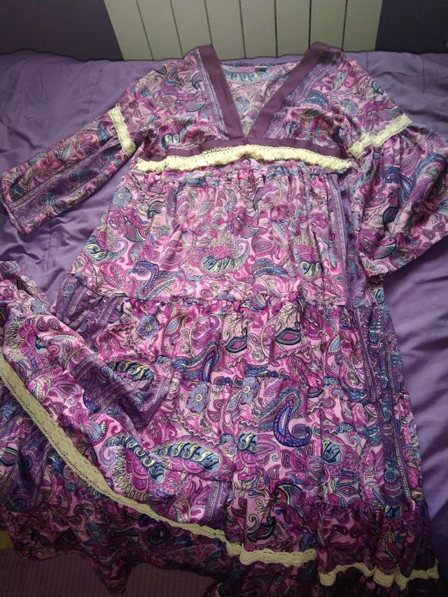 Vestido maxi estampado tipo indio