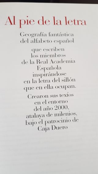 Al pie de la letra.