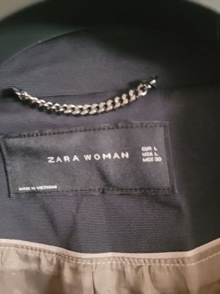 Gabardina Zara Azul Marino