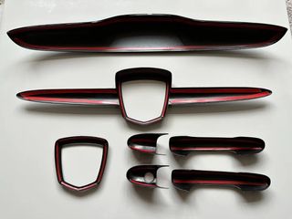Abarth Kit molduras exterior brillo o efecto carbo