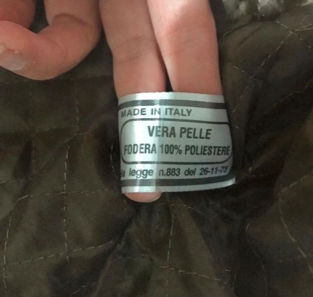 Giacca di pelle marrone