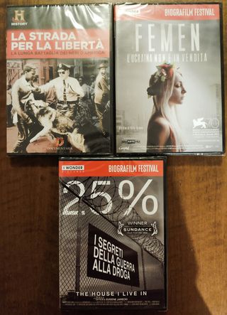5 DVD documentari nuovi ancora sigillati