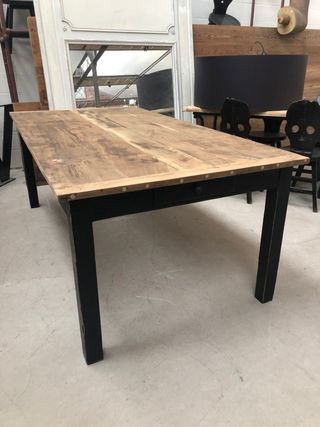 Mesa rústica granja madera maciza 