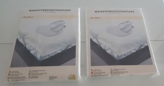 2 Cubrecolchón impermeable y transpirable 90cm