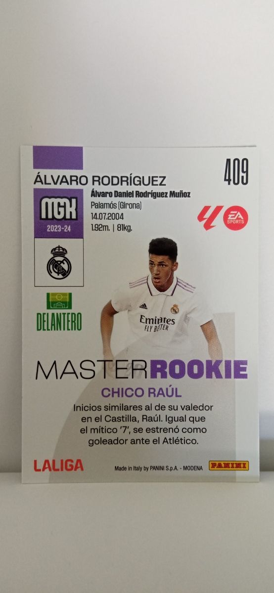 Máster Rookie Alvaro