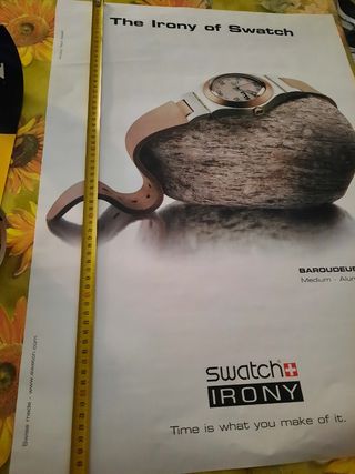 Poster Pubblicitario The Irony Of Swatch  Baroudeu