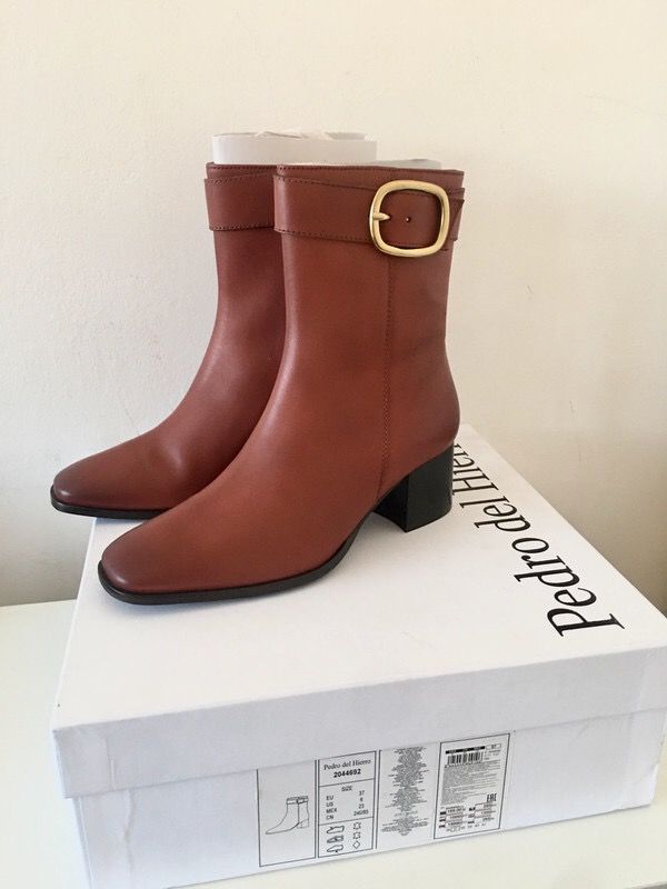 Botines Tacón Piel Pedro Del Hierro Nuevos
