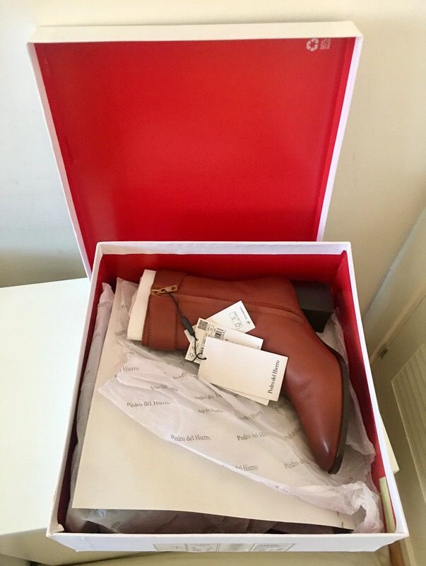 Botines Tacón Piel Pedro Del Hierro Nuevos