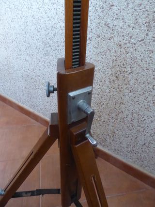 Trípode de fotografía antiguo de madera años 40-50