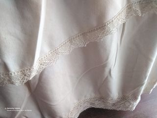 Colcha blanca puntillas volante 135x220