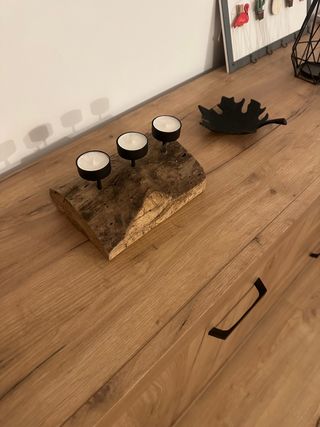 centro de mesa rustico y artesano madera
