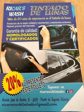 Gran promocion TINTADO DE LUNAS 80€