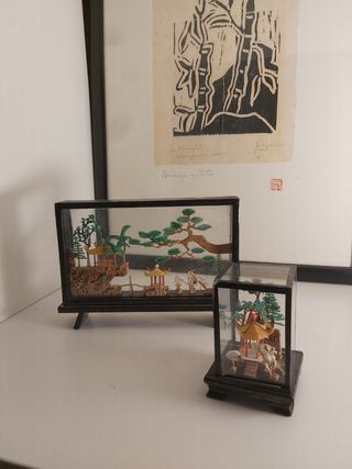 2 piezas dioramas orientales