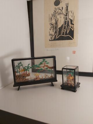2 piezas dioramas orientales