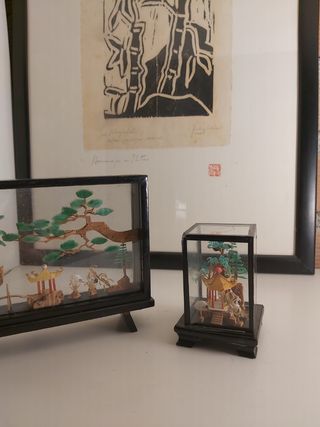 2 piezas dioramas orientales