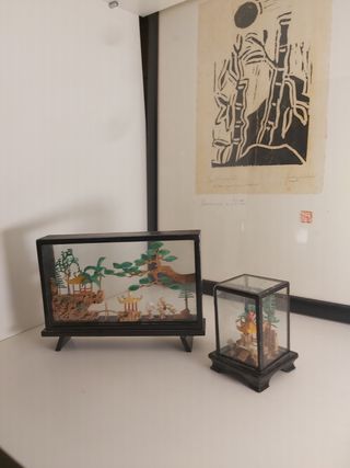 2 piezas dioramas orientales