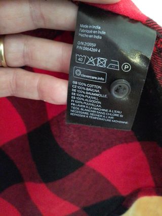 Camisa tipo franela cuadros