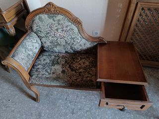 DIVÁN CON MESITA O ANTIGUA TELEFONERA ☎️😍🪵