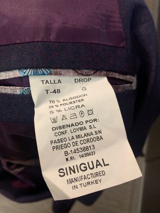 Chaqueta de hombre de traje de vestir T.M 15€