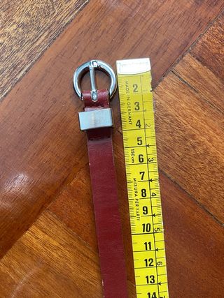 cinturon granate mate piel sintetica