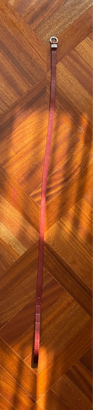 cinturon granate mate piel sintetica