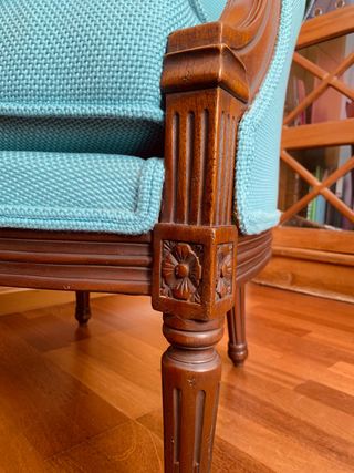 Sillón turquesa vintage