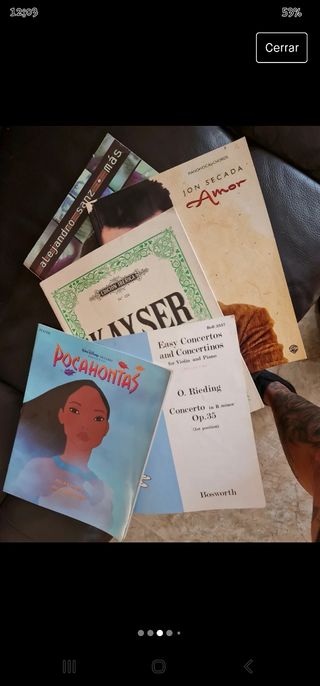 Libros partituras violín,flauta,piano música