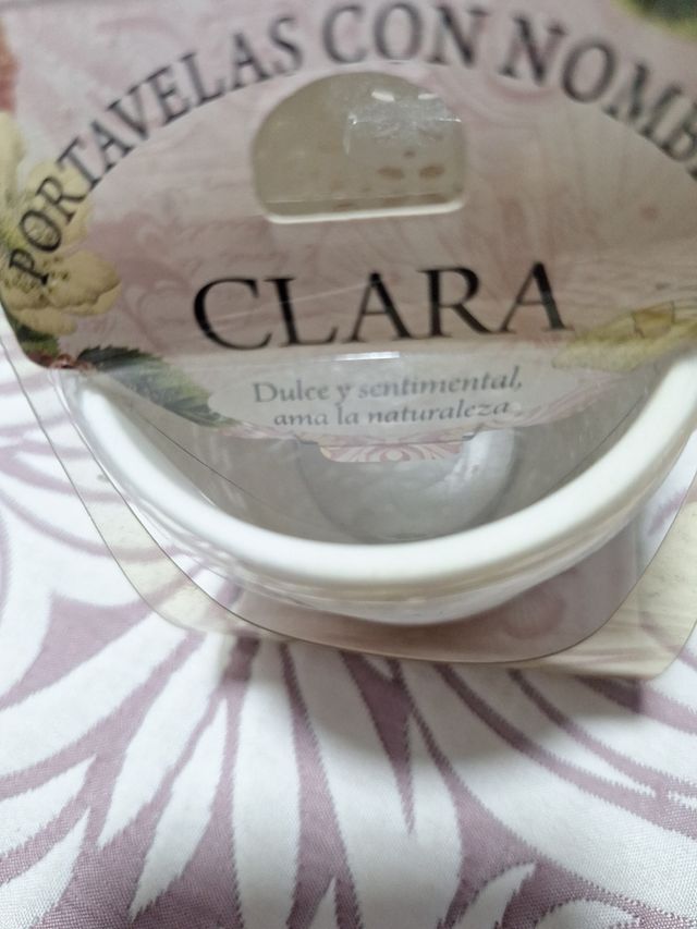 Porta velas con nombre