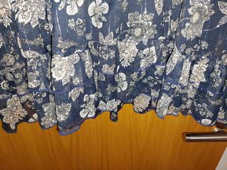 Blusa gasa Cortefiel. Color Azul Marino