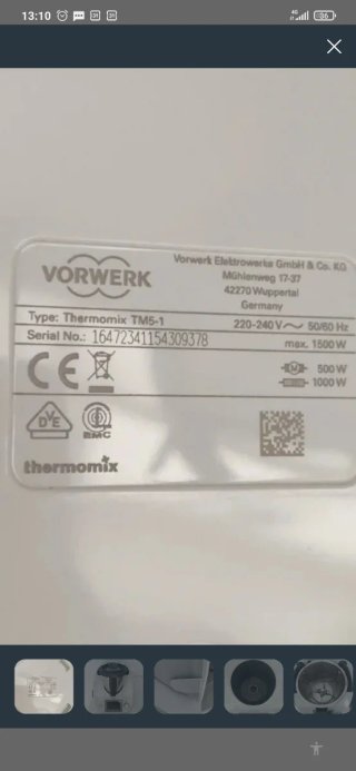Thermomix TM5. En perfecto estado.NO SE ENVIA