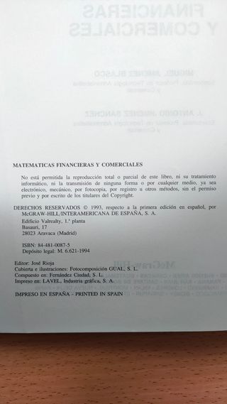 Matematicas financieras y comerciales