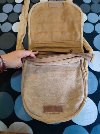 Bolso estampado de pana