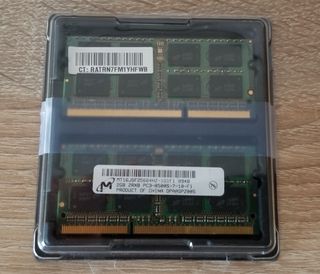 Memoria RAM SODIMM 2x2GB PC3-8500 DDR3 1066