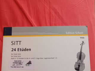 Libro. Sitt 24 estudios de viola