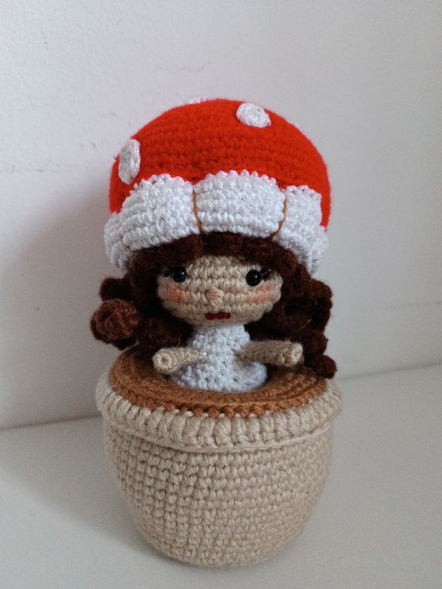 Maceta de muñeca seta 🍄 a crochet