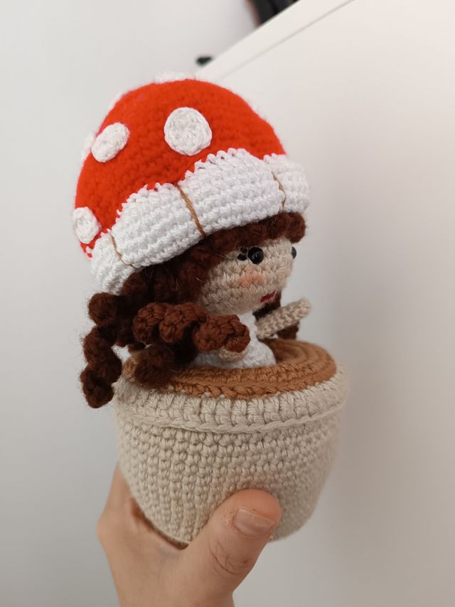 Maceta de muñeca seta 🍄 a crochet