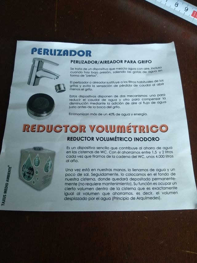 Kit para ahorrar agua