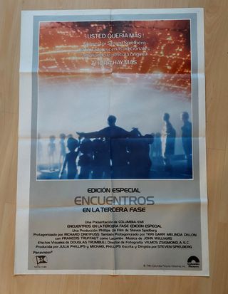 Cartel original Encuentros en la tercera fase 1977